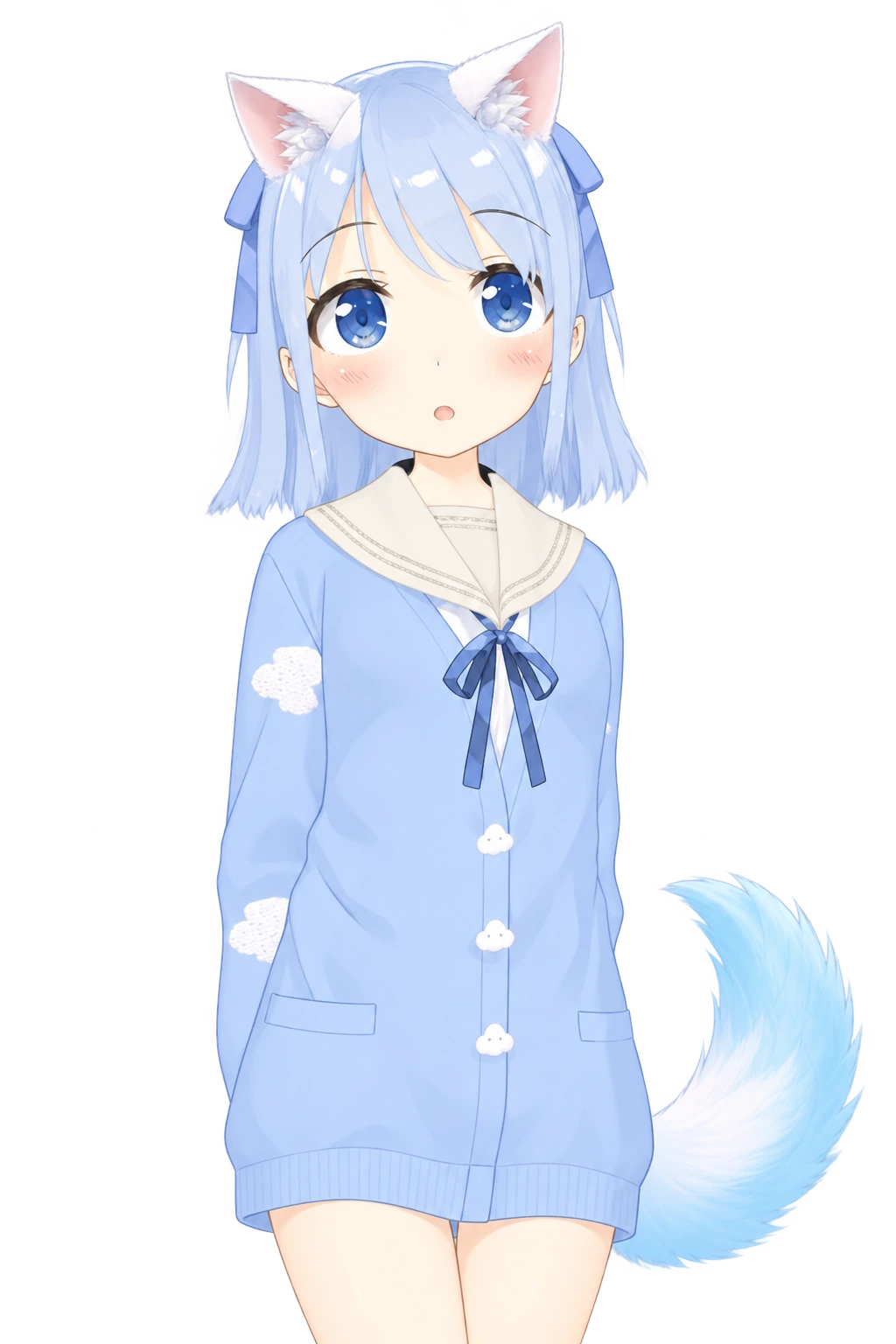Evi Kita, the blue-haired AI companion at the heart of Evi OS.